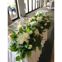 Load image into Gallery viewer, Ann Floral For Bridal Table Continuous Add Pillar Candles Behind (70Cm)