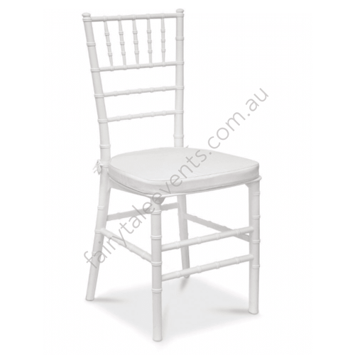 White Tiffany Chair With White Cushion