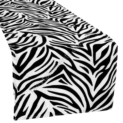 Zebra Black & White Table Runner
