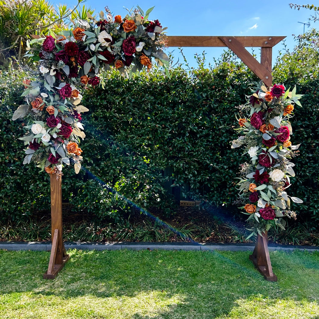 Mackenzie floral on wooden arbour