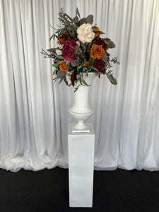Rectangle plinth with slimline urn & Mackenzie floral