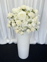 Load image into Gallery viewer, White round cylinder plinth with Eve floral
