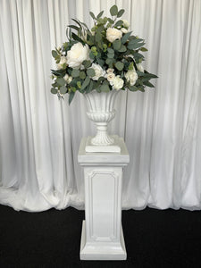 Classic plinth & urn with Sarah floral