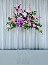 Load image into Gallery viewer, Esther floral on clear rectangle flower stand
