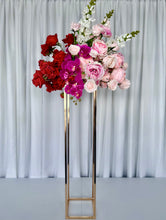 Load image into Gallery viewer, Lola floral on gloss gold rectangle flower stand

