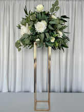 Load image into Gallery viewer, Sarah floral on gloss gold rectangle flower stand

