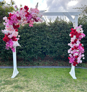 Lola floral on white arbour