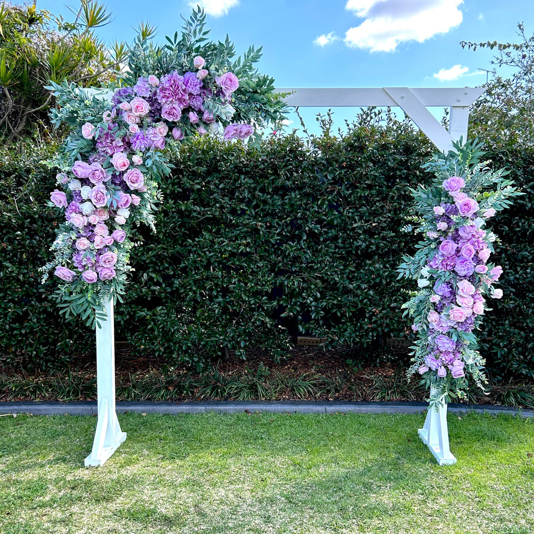 Esther floral on white arbour