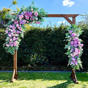 Esther floral on wooden arbour