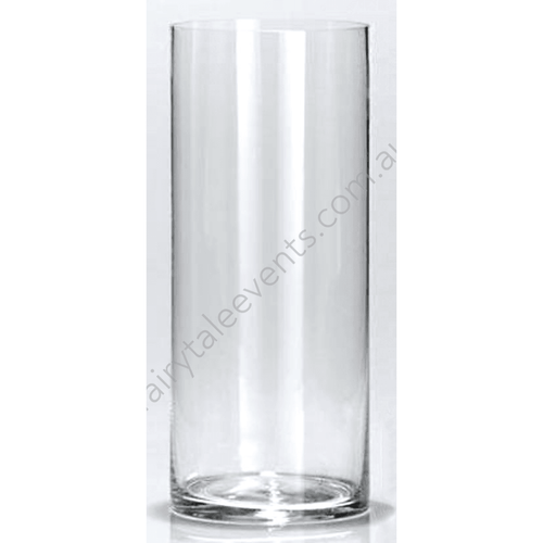 25Cm Cylinder Vase Glass Candle Sleeve No
