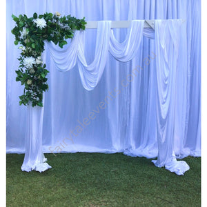 Ann Floral On White Arbour With Drape