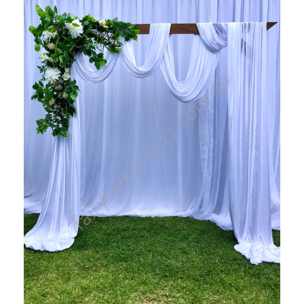 Ann Floral On Wooden Arbour With Drape