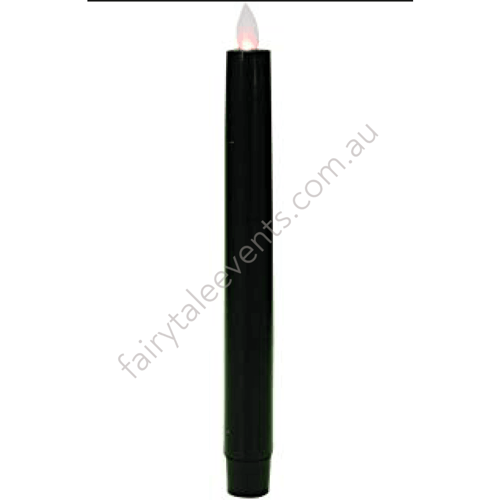 Black taper LED flameless candle Fairytale Events Pty Ltd