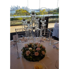 Load image into Gallery viewer, Elegant Crystal Candelabra With Tea Lights
