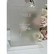 Load image into Gallery viewer, Frosted Rectangle Table Numbers
