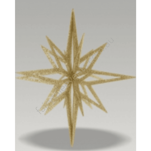 Gold Glitter Hanging Star Medium