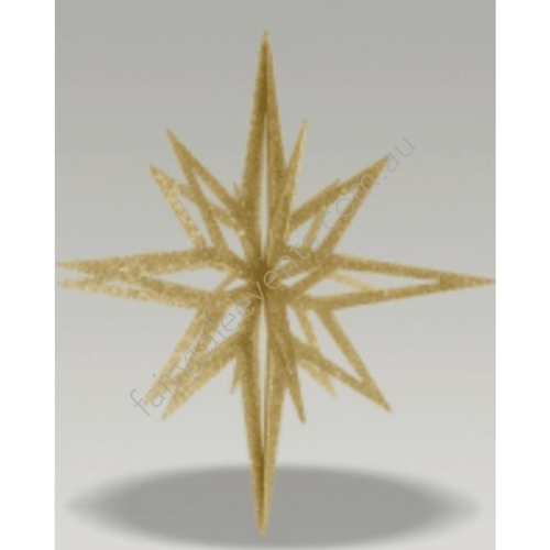 Gold Glitter Hanging Star Small 30Cm (Ceiling Decor)