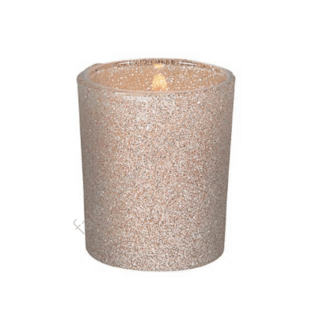 Gold glitter votive tea light holder