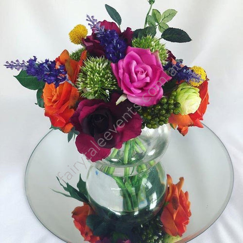 Gwyn Silk Floral In Fish Bowl Vase