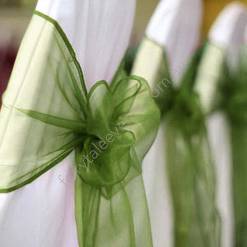 Olive Organza Chair Sash