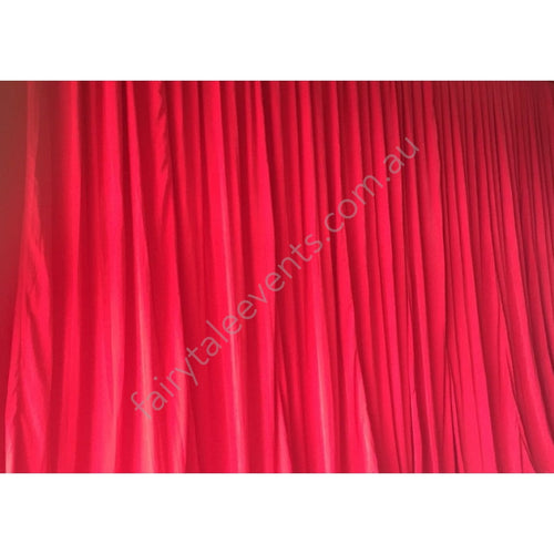 Red Curtain Backdrop Hire Sydney Minimum Length 6M
