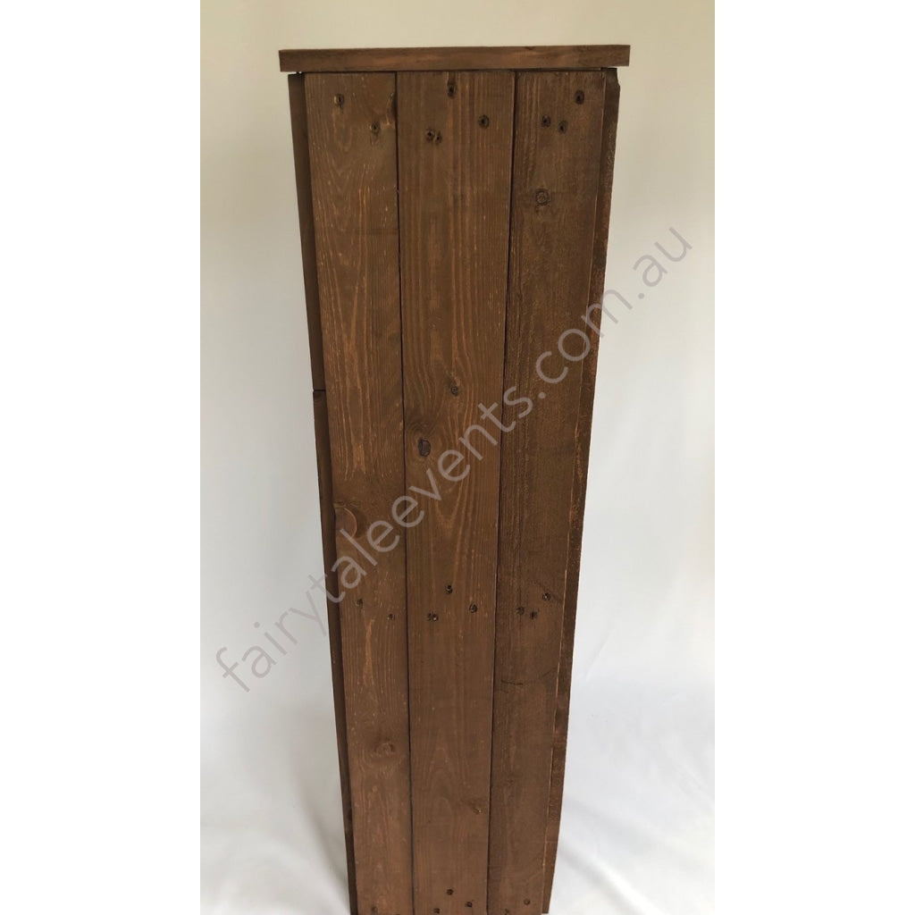 Rustic wooden plinth – Fairytale Events Pty Ltd