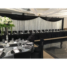 Load image into Gallery viewer, Silver Sequin Curtain Backdrop Hire Sydney Minimum Length 3M
