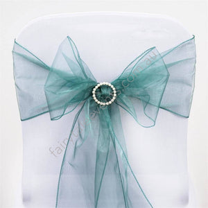 Turquoise Organza Chair Sash