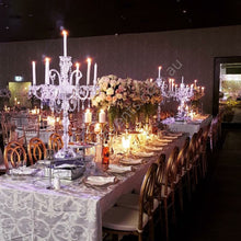 Load image into Gallery viewer, Vintage Crystal Candelabra With Taper Candles
