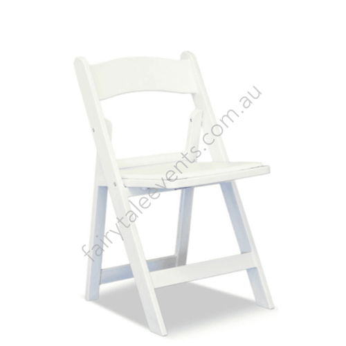 White Americana Folding Chair
