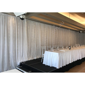 White Fairy Light Curtain Backdrop Hire Sydney Minimum Length 6M