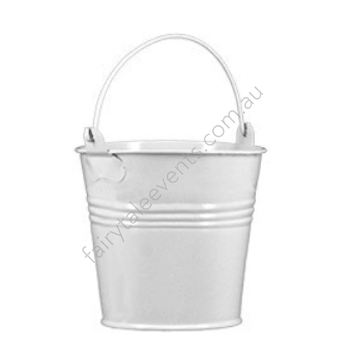 White Gloss Flower Bucket