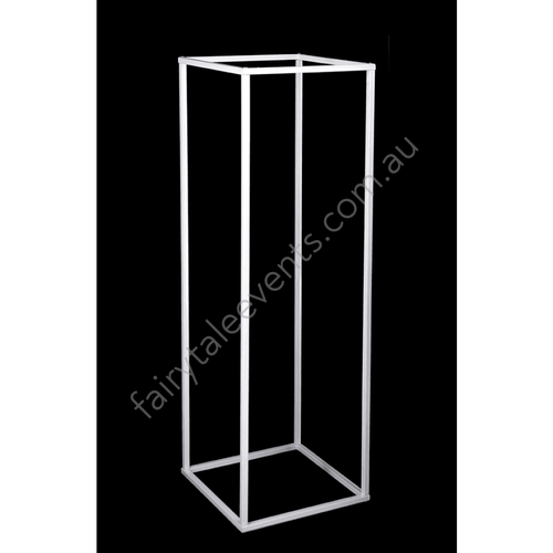 White Rectangle Frame Display Stand 2M
