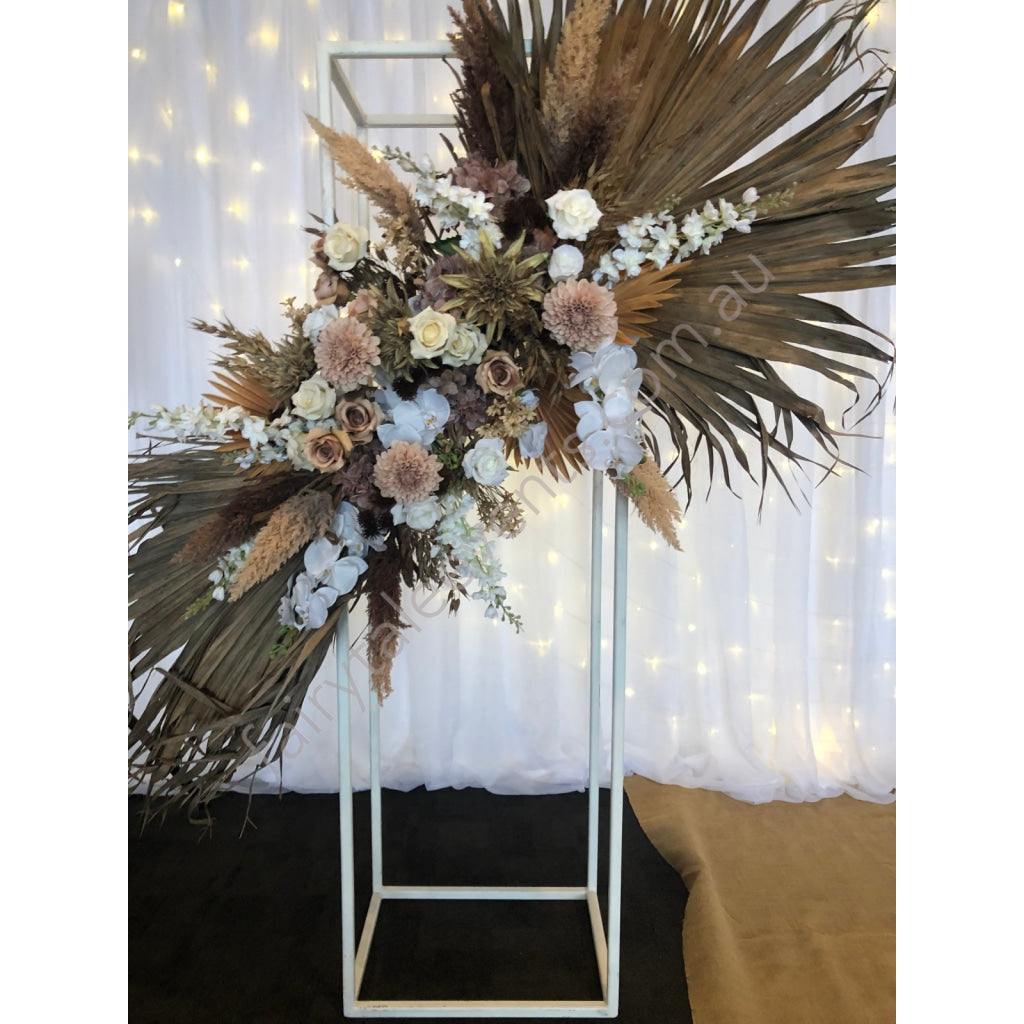 White rectangle frame display stand 2m – Fairytale Events Pty Ltd