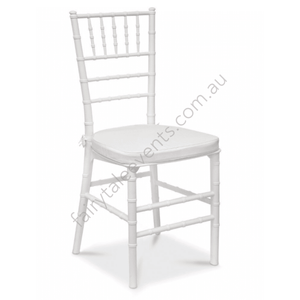 White Tiffany Chair With White Cushion